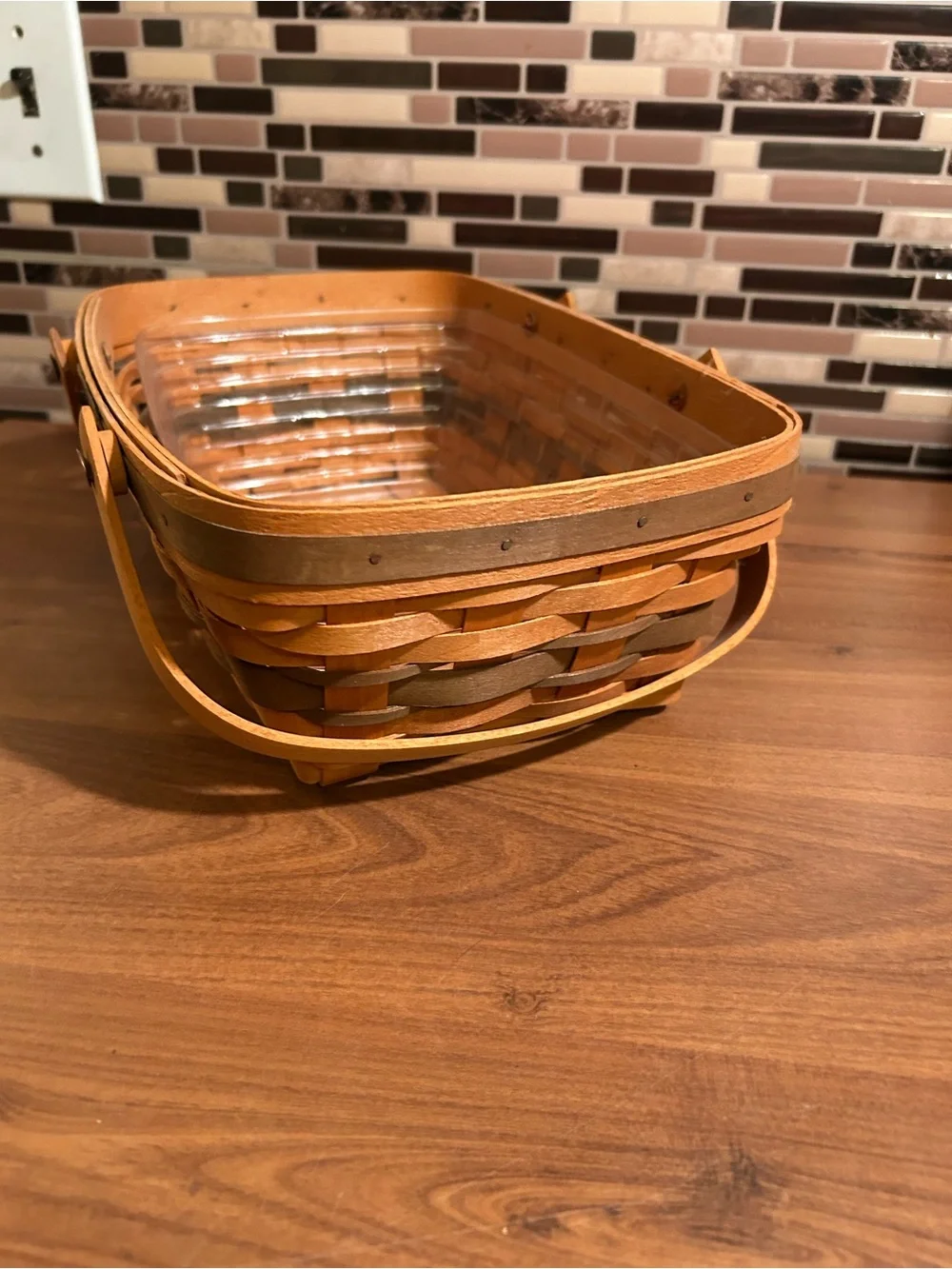Vintage Longaberger Holiday Cheer Collection Rectangular Picnic Basket
